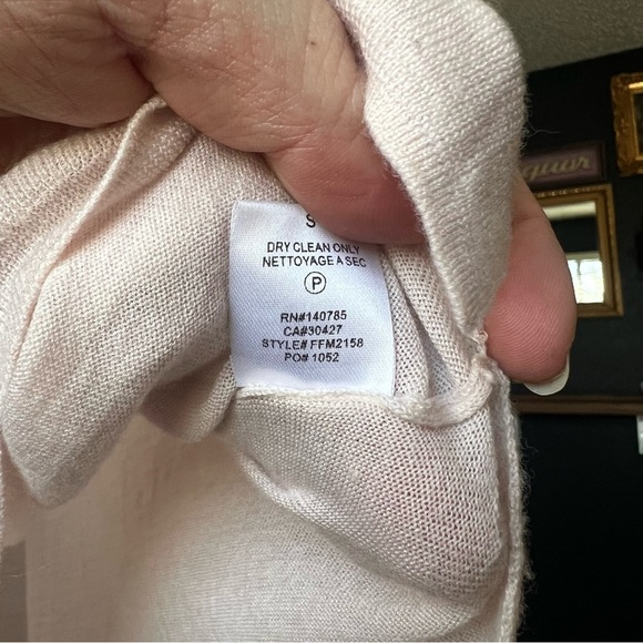 Brochu Walker Pale Pink Merino Wool Sweater Long Sleeve Small - Picture 10 of 11